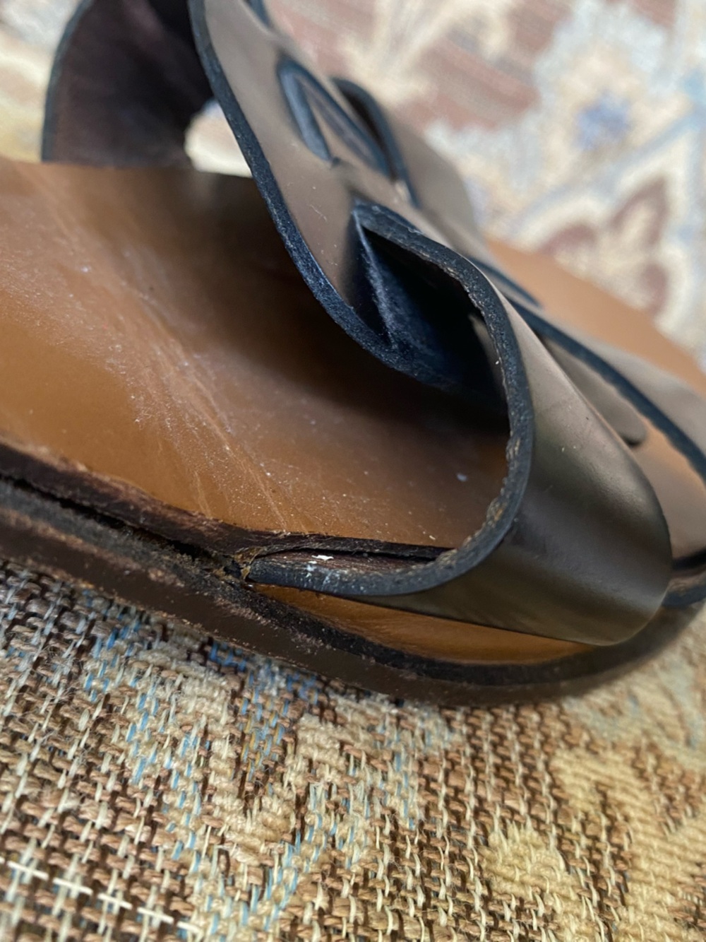 Marni Women’s Black Woven Leather Ankle-Strap Block Heel Sandals Sz 40 Preowned - Picture 13 of 15